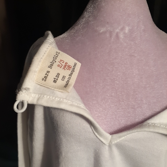 Zara Baby Girl Cream Dress w/ 2 Knickers - Picture 5 of 6